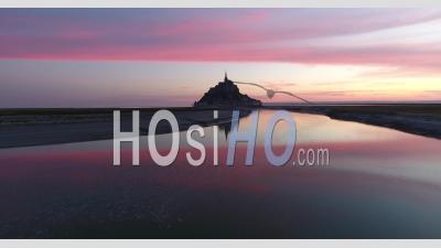 Mont Saint-Michel At Dawn - Video Drone Footage