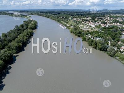 Rhone River, Near Tarasconfrance - Aerial Photography