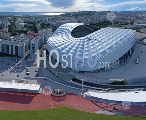 Marseille City Near The Velodrome Stadium, France - Aerial Photography
