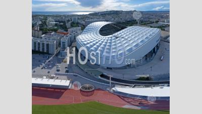 Marseille City Near The Velodrome Stadium, France - Aerial Photography