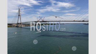 Construction Of Gordie Howe International Bridge - Aerial Photography
