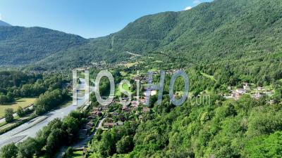 Aerial View Of Church Of Notre Dame De Mesage - Video Drone Footage