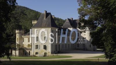 Drone View Of The Domaine De Campagne, The Park, The Castle