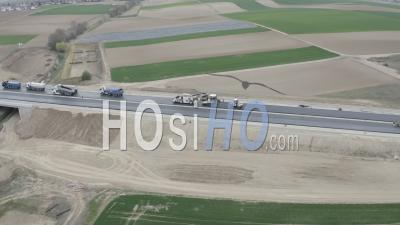 Highway Under Construction - Video Drone Footage