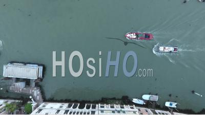 Bateaux Sur Le Grand Canal à Venise, Vidéo Drone