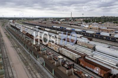 Rail Yards In Pueblo, Colorado - Aerial Photography
