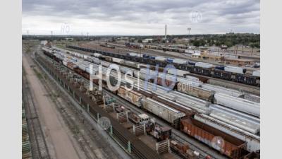 Rail Yards In Pueblo, Colorado - Aerial Photography