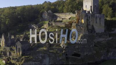 Vue Drone Du Château De Commarque