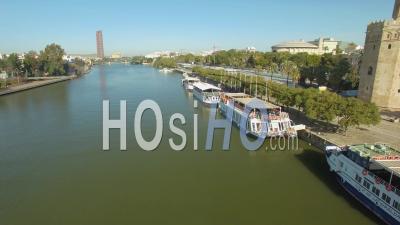 Torre Del Oro, Sevilla - Video Drone Footage