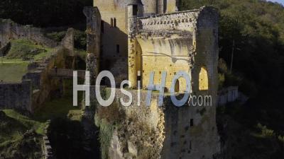 Drone View Of The Chateau De Commarque