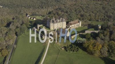 Vue Aérienne Du Château De Fénelon Depuis Un Drone