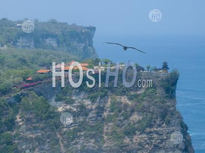 Pura Uluwatu Temple And Cliffs, Bali, Indonesia - Aerial Photography