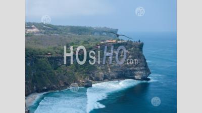 Pura Uluwatu Temple And Cliffs, Bali, Indonesia - Aerial Photography