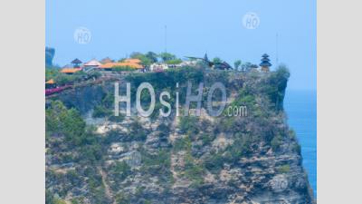 Pura Uluwatu Temple And Cliffs, Bali, Indonesia - Aerial Photography