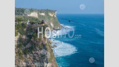 Pura Uluwatu Temple And Cliffs, Bali, Indonesia - Aerial Photography