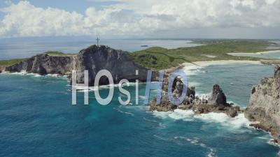 Vues Aériennes Dynamiques De La Pointe Des Châteaux, Guadeloupe - Vidéo Prise Par Drone