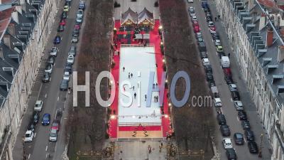 End Of Year Celebrations In Nancy - Place Stanislas And Place De La Carriere - Video Drone Footage