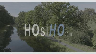 Sluice Of Nantes To Brest, Brittany, France - Video Drone Footage