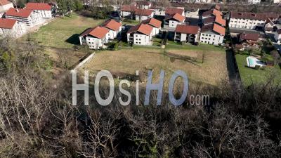 Aerial View Of The Town Of Vif - Video Drone Footage