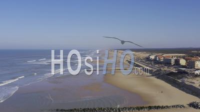 Drone View Of Lacanau Ocean, The Beach