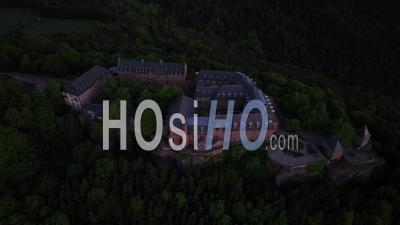 The Mont Sainte Odile On Spring Morning In Alsace - Video Drone Footage