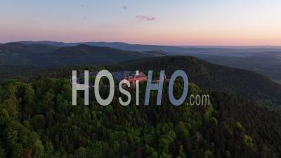 The Mont Sainte Odile On Spring Morning In Alsace - Video Drone Footage