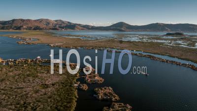 Floating Island Uros ( Isla De Los Uros ), Lake Titicaca, Peru - Video Drone Footage