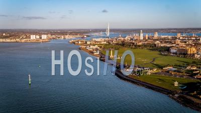 Port Entrée Et Historique Portsmouth Waterfront, Portsmouth, Port Vidéo Drone