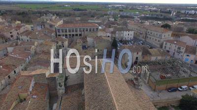 Abbey Church Of St. Gilles - Video Drone Footage