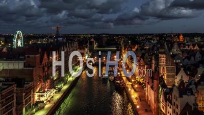 Gdansk, Vieille Ville, Stare Miasto, Stara Motlawa, Vidéo Drone